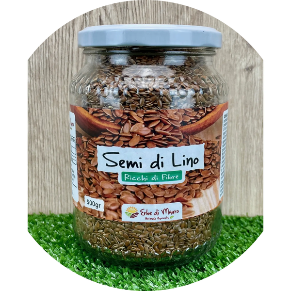 Lijnzaad, 500g In bokaal  verp 6