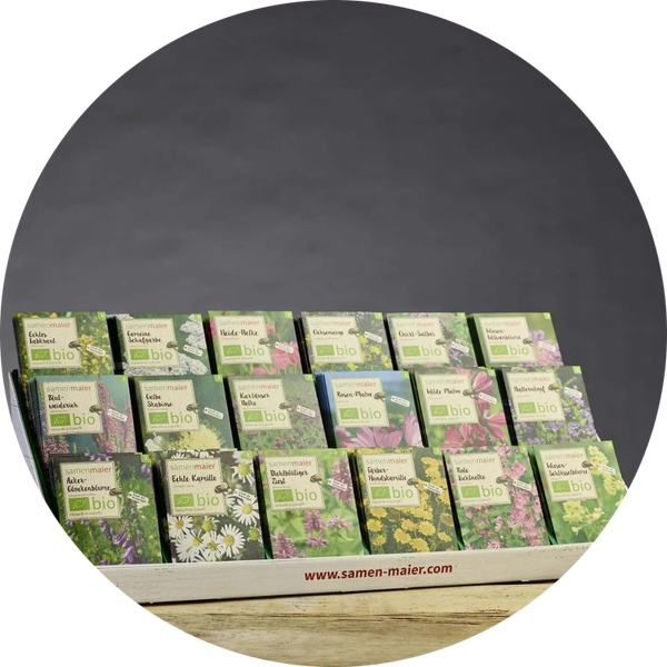 BIO wilde bloemen display