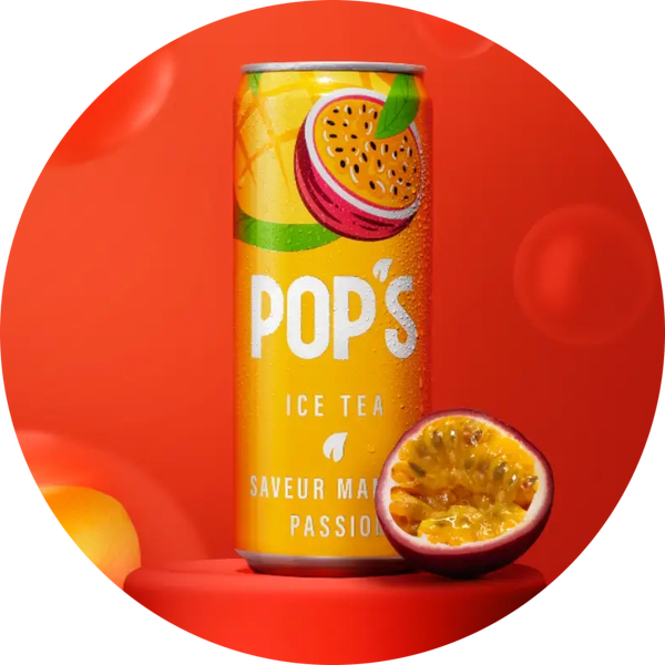 Pop’s Ice Tea Mango Passie FR 24x330ml verp 96