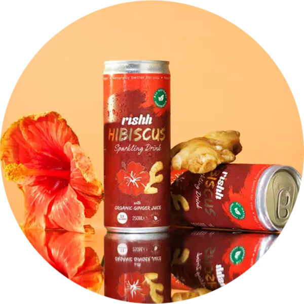 Rishh Sprankelende Hibiscus-theedrank – Gember - 12 x 250 ml verp 4