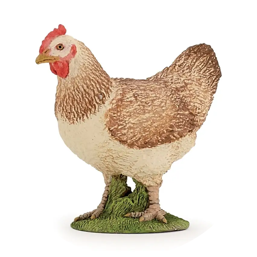 Beeldje van een rode kip Verp 5