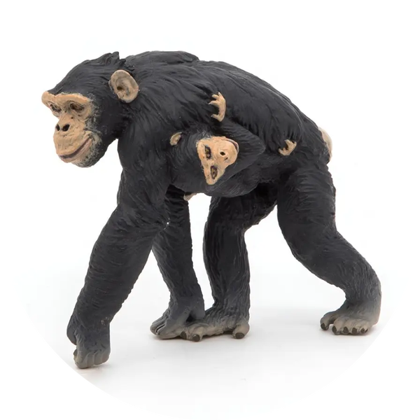 Beeldje van een chimpansee en haar jong Verp 5
