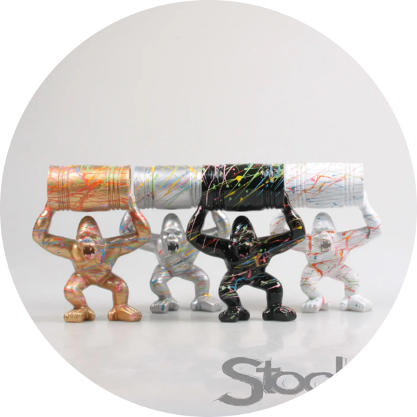 GORILLA M/OLIEVAT 4 ASS Z/W/Z/G SPRAY 21 CM Verp 16