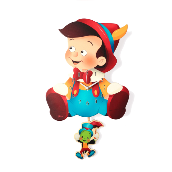 Wandklok Pinocchio met Kikvorspendule 25 x 40 cm verp 6