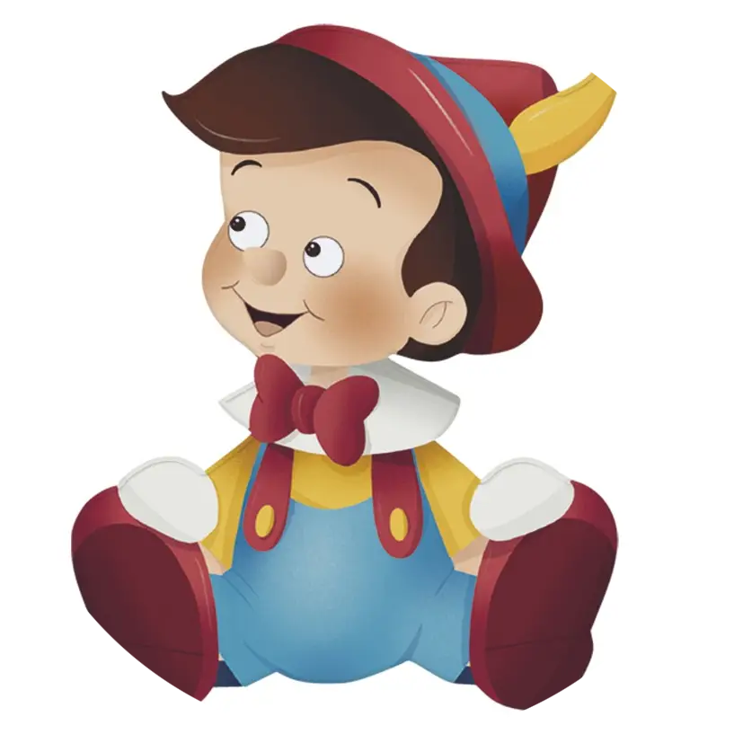 Grote zittende figuur van Pinocchio Verp 24