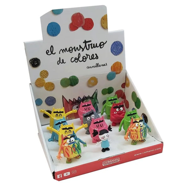 Color Monster assorti set van 12 speelgoeddieren Verp 12