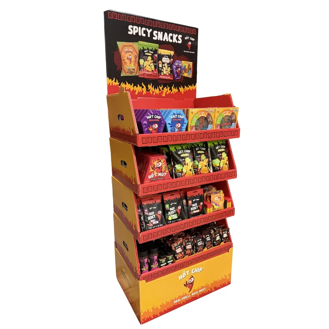 Display Hot Chip Spice Snacks vloerdisplay