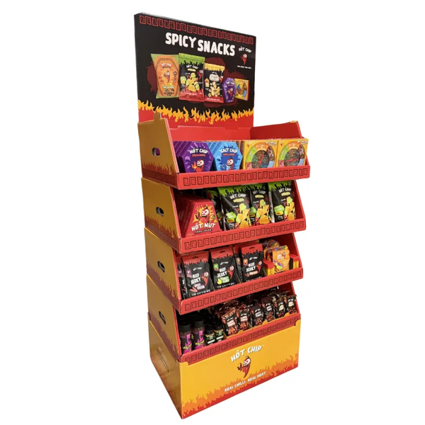 Display Hot Chip Spice Snacks vloerdisplay