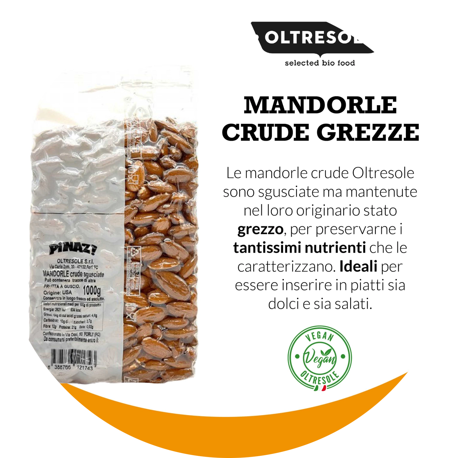 ONGEBRANDE RUWE AMANDELEN 1 Kg Verp 6