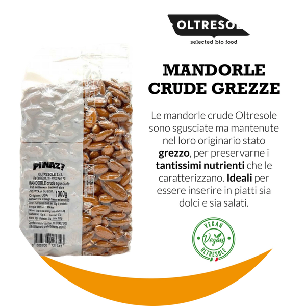 ONGEBRANDE RUWE AMANDELEN 1 Kg Verp 6