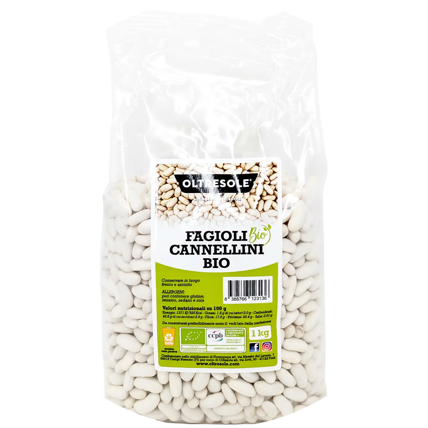 BIO CANNELLINI BONEN 1 Kg Verp 6