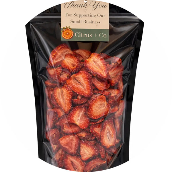 Luxe gedroogde aardbeiengarnering 100 g verp 12