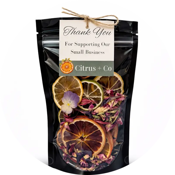 Luxe gedroogde gemengde citrusgarnituur met eetbare bloemen 25g verp12