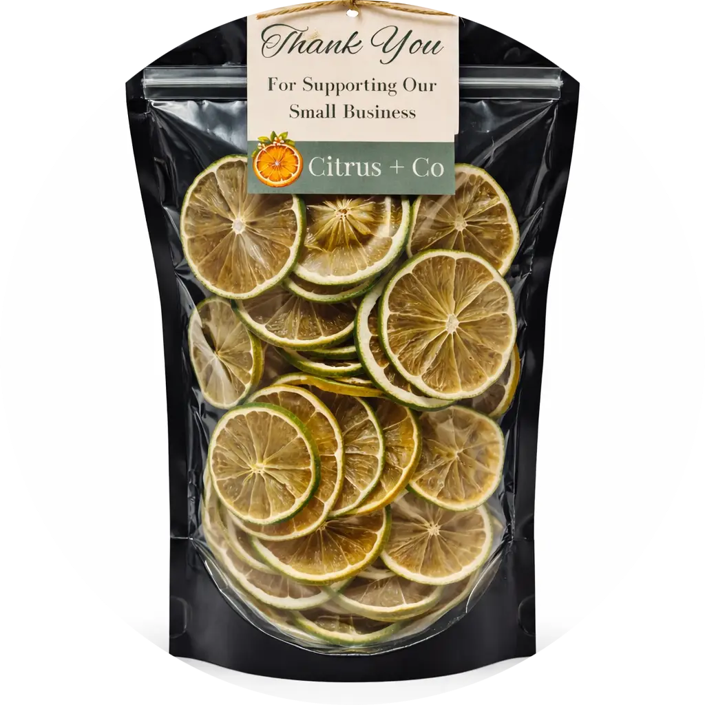 Luxe gedroogde limoen-garnituur 25 g verp 12