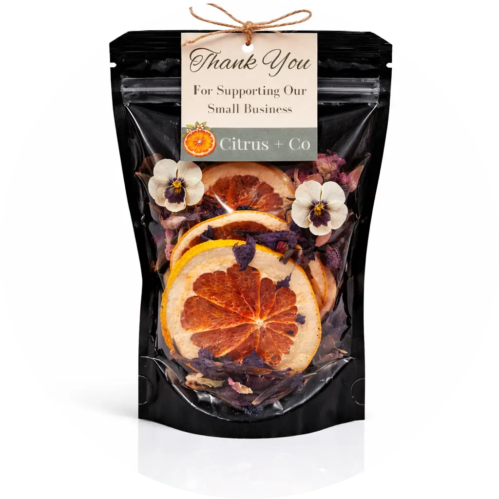 Luxe gedroogde grapefruit. Garneer met eetbare bloemen 25 g verp 12