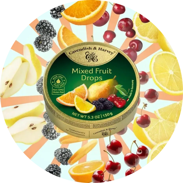 CAVENDISH & HARVEY FRUIT ORANGE DROPS 9X200G