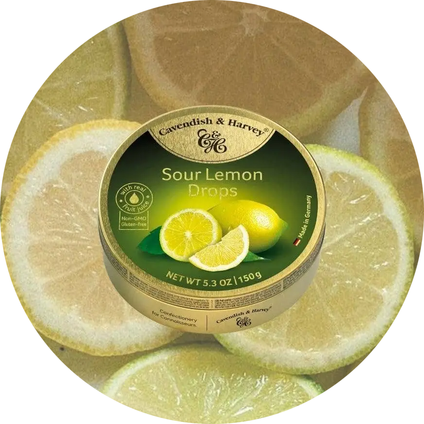CAVENDISH & HARVEY SOUR LEMON DROPS 9X200G Art nr. 53407