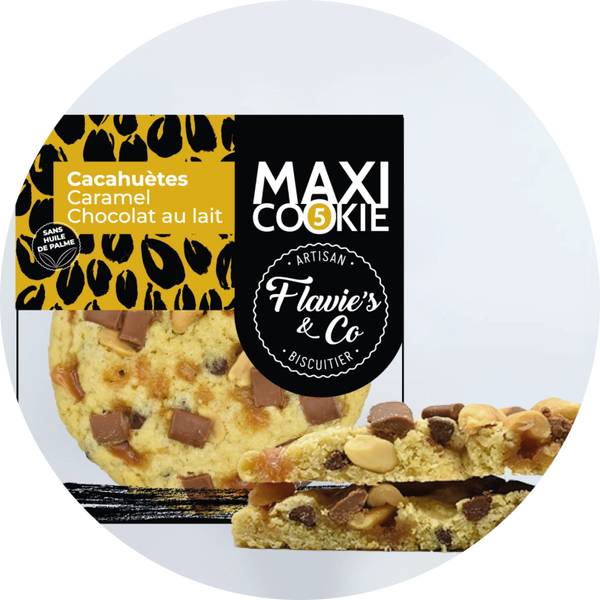 Maxi cookie met pinda's, karamel en melkchocolade Verp 14