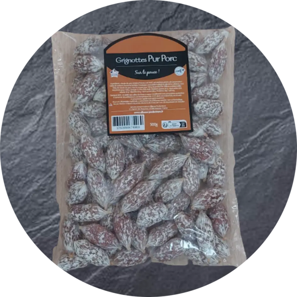 Pure varkensvlees snacks 500g verp 12