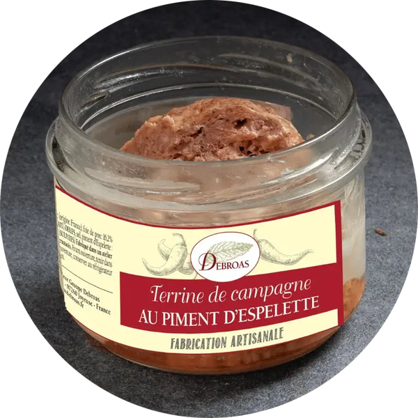 Terrine de campagne met Espelette-peper 340g verp 12