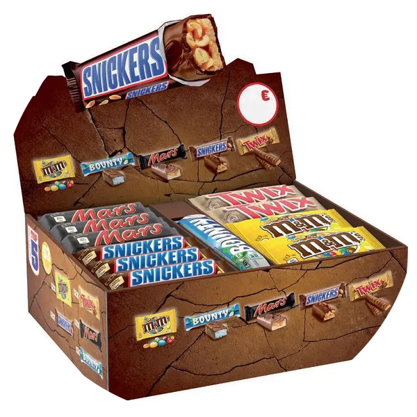 Gevarieerd display met chocoladerepen Verp 53