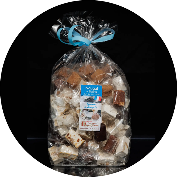 1 kg zak met assortiment nougat verp 6