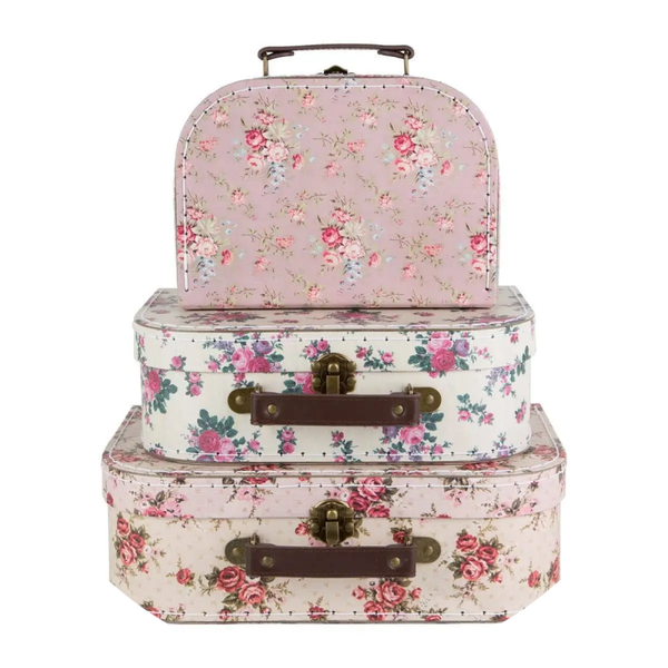 Vintage Rose koffers - set van 3 Verp 16 set