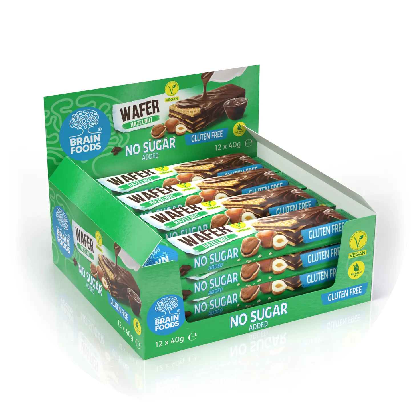 Display 12 Hazelnootwafel glutenvrij en vegan verp 48