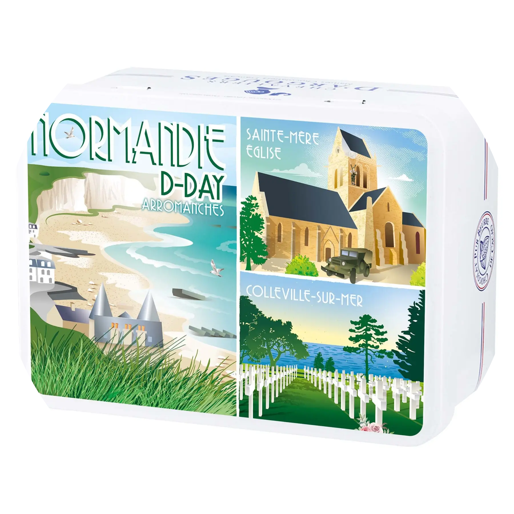 Normandië D-Day Cadeaudoos Melkchocolade Hazelnootpralines 33% Verp 24