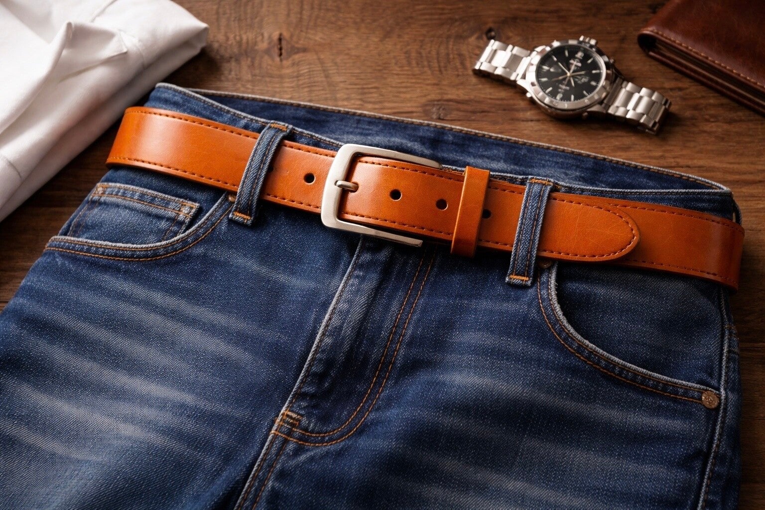 Gürtel 34mm, Caramelbraun