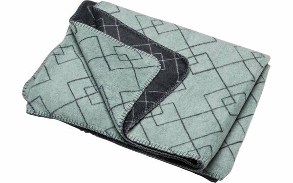 Plaid SAVONA blanket graphic light green