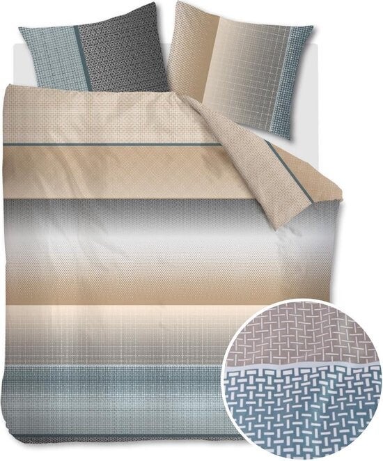 Dekbedovertrek Beddinghouse Odette Blue Grey Katoen Satijn