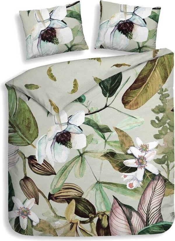 Heckett & Lane Dekbedovertrek  Livia Green Bamboe / BCI Katoen Satijn/