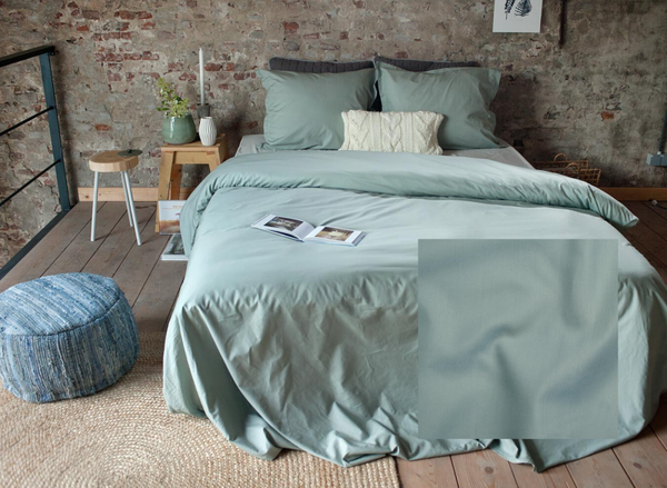 Dommelin dekbedovertrek Uni percaline lichtgroen