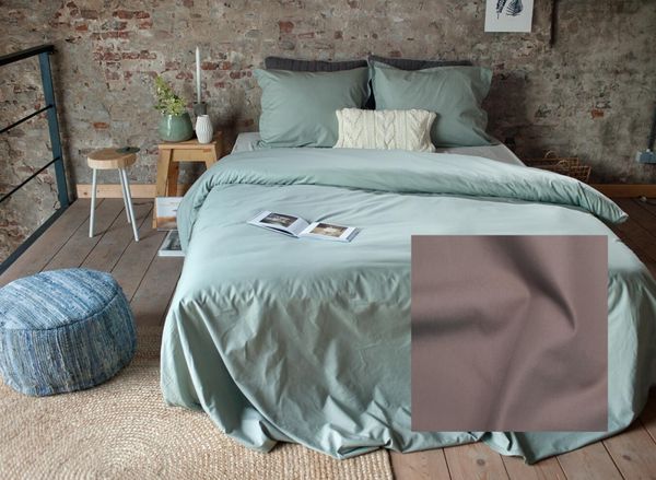 Dommelin dekbedovertrek Uni percaline taupe