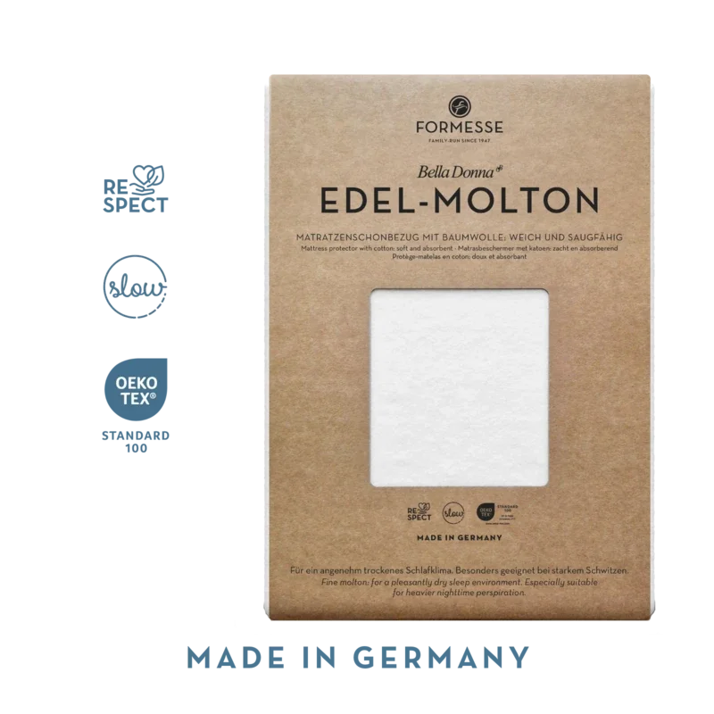 Bella Donna Edel-molton hoeslaken met split hoek 40 cm