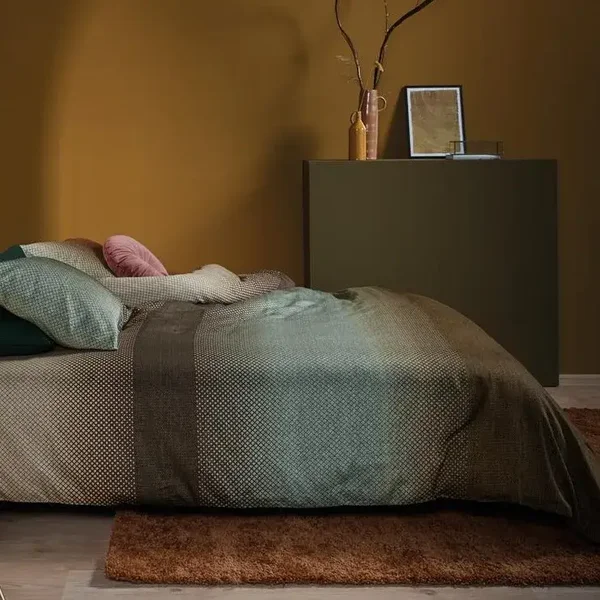 Dekbedovertrek Beddinghouse Duco Olive Green katoen Satijn