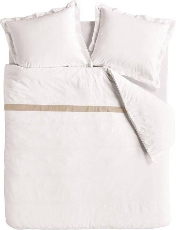 Dekbedovertrek Riviéra Maison Ease White Katoen Linnen