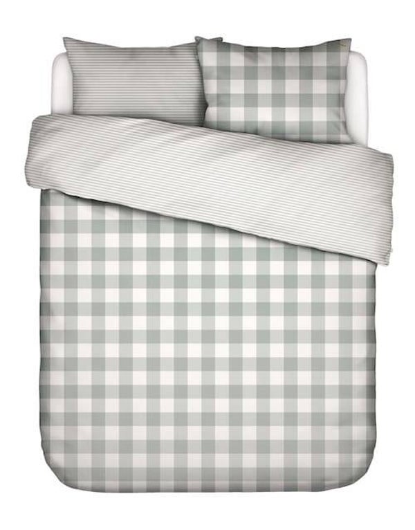 Dekbedovertrek Essenza Chess Dusty Green Katoen Satijn