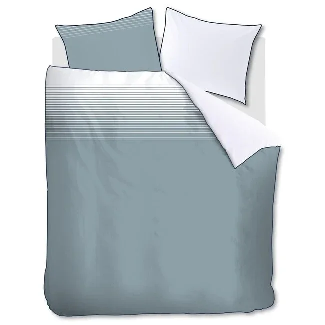 Dekbedovertrek Silvana Elena Blue Grey Katoen Satijn