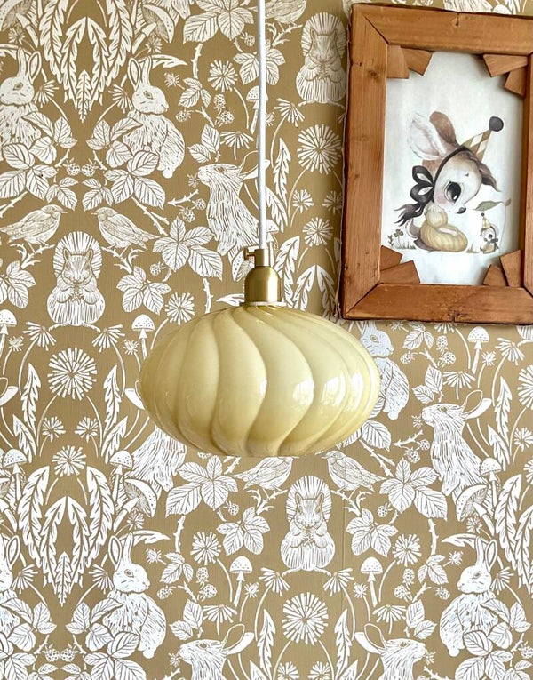 Mooi vintage hanglampje van Tsjechoslowaaks glas