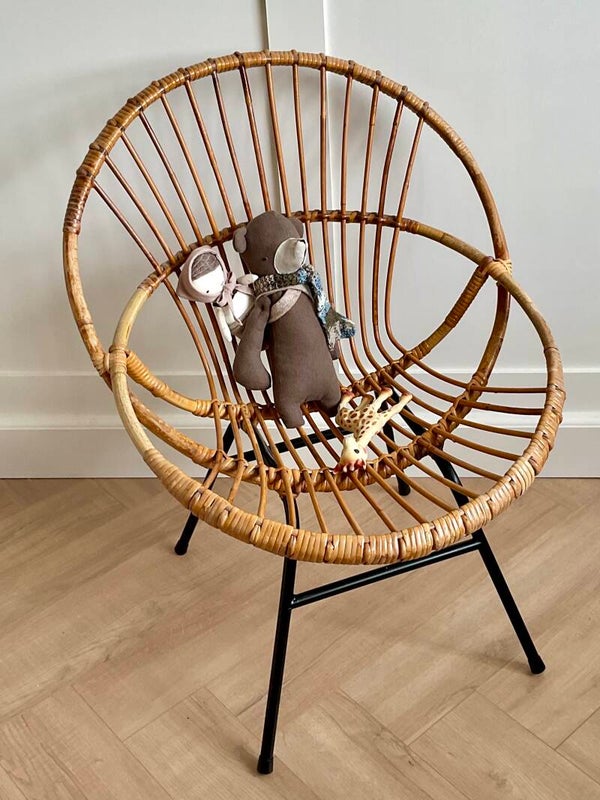 Vintage rotan fauteuil, Rohe Noordwolde