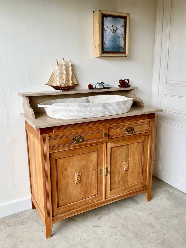 Vintage commode met marmer blad