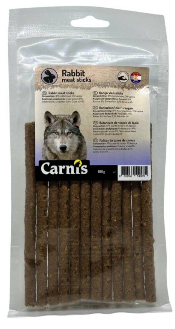 Konijn vleessticks 100g