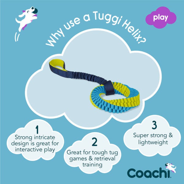 Coachi Tuggi Helix Navy, Lime & Light Blue