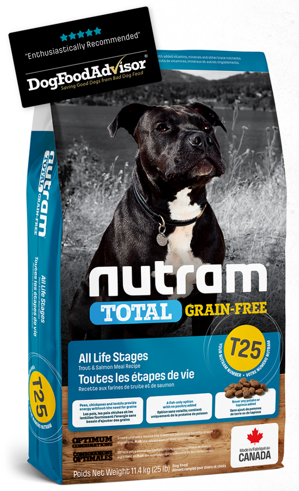 T25 Nutram 11,4 KG Total Grain-Free Trout & Salmon Meal Dog Food