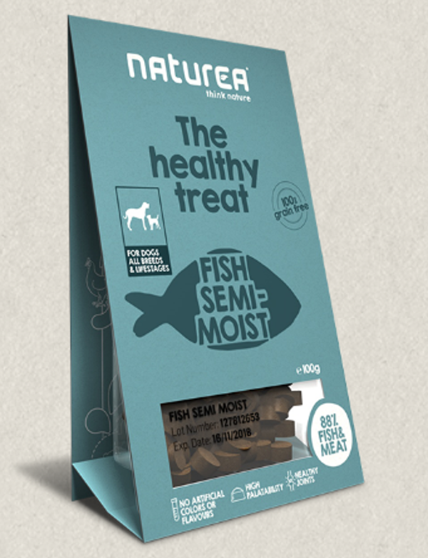 Naturea Treats Fish Semi-moist 100 gram