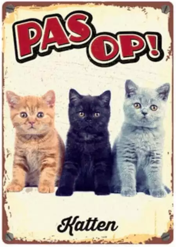 Pas op Katten Waakbord