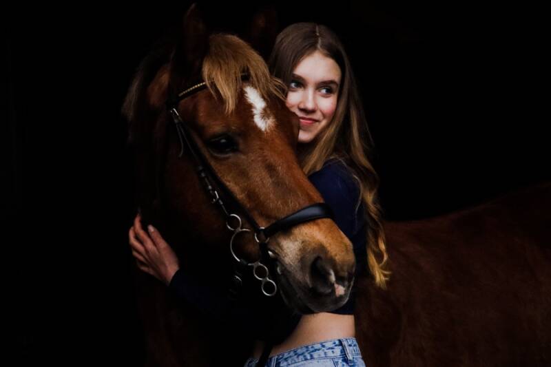 Equine blacklight picture made in Amman, The kingdom of Jordan