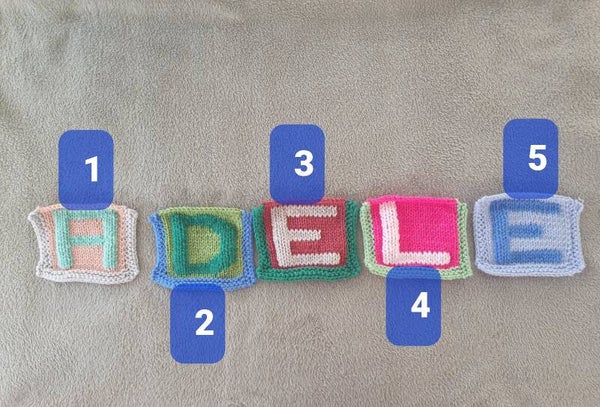 Lettre "ADELE" pour decoration murale